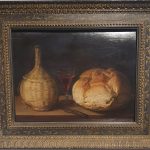 Sebastia Stoskopff: "Stillleben mit Korbflasche, Kelchglas und Brot", um 1630/35