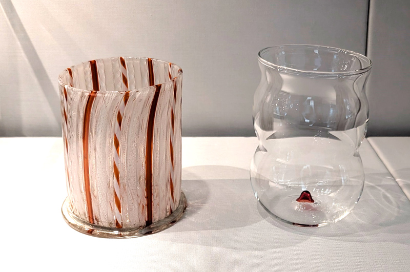 Venezianisches Fadenglas und zeitgenössisches Glas